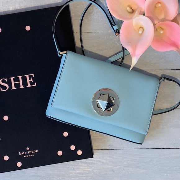 Kate Spade New York Newbury Lane Sally Crossbody Blue Hydrangea - Picture 10 of 14